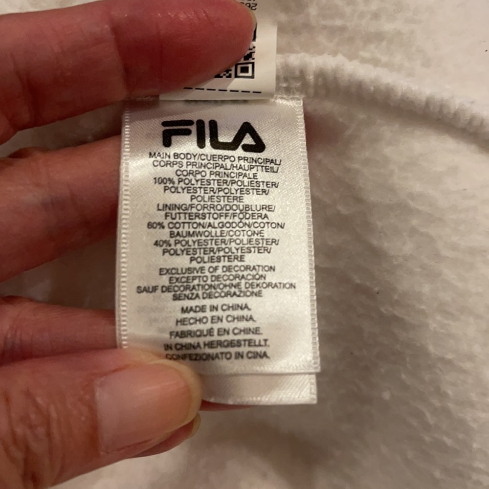 FILA White Sherpa Josephine Hoodie-Large - Picture 11 of 12